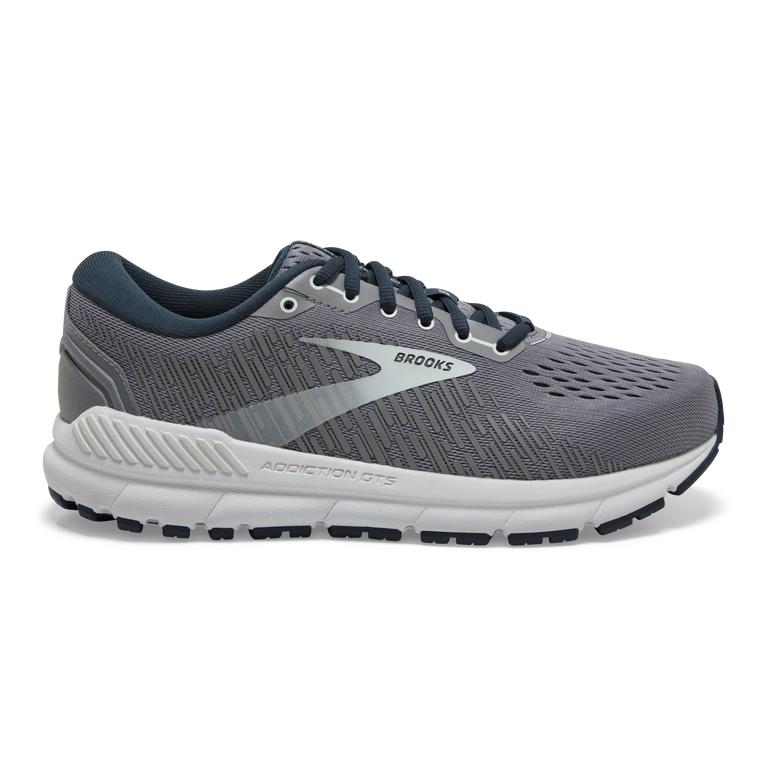 Brooks Addiction GTS 15 Women's Road Running Shoes - Grey/Navy/Aqua (60379-VPYI)